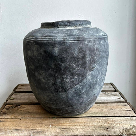 Horizontal Lined Stone Vase