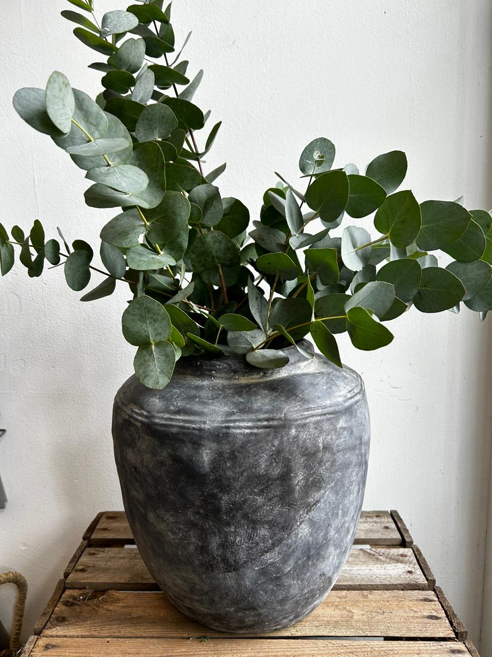 Horizontal Lined Stone Vase