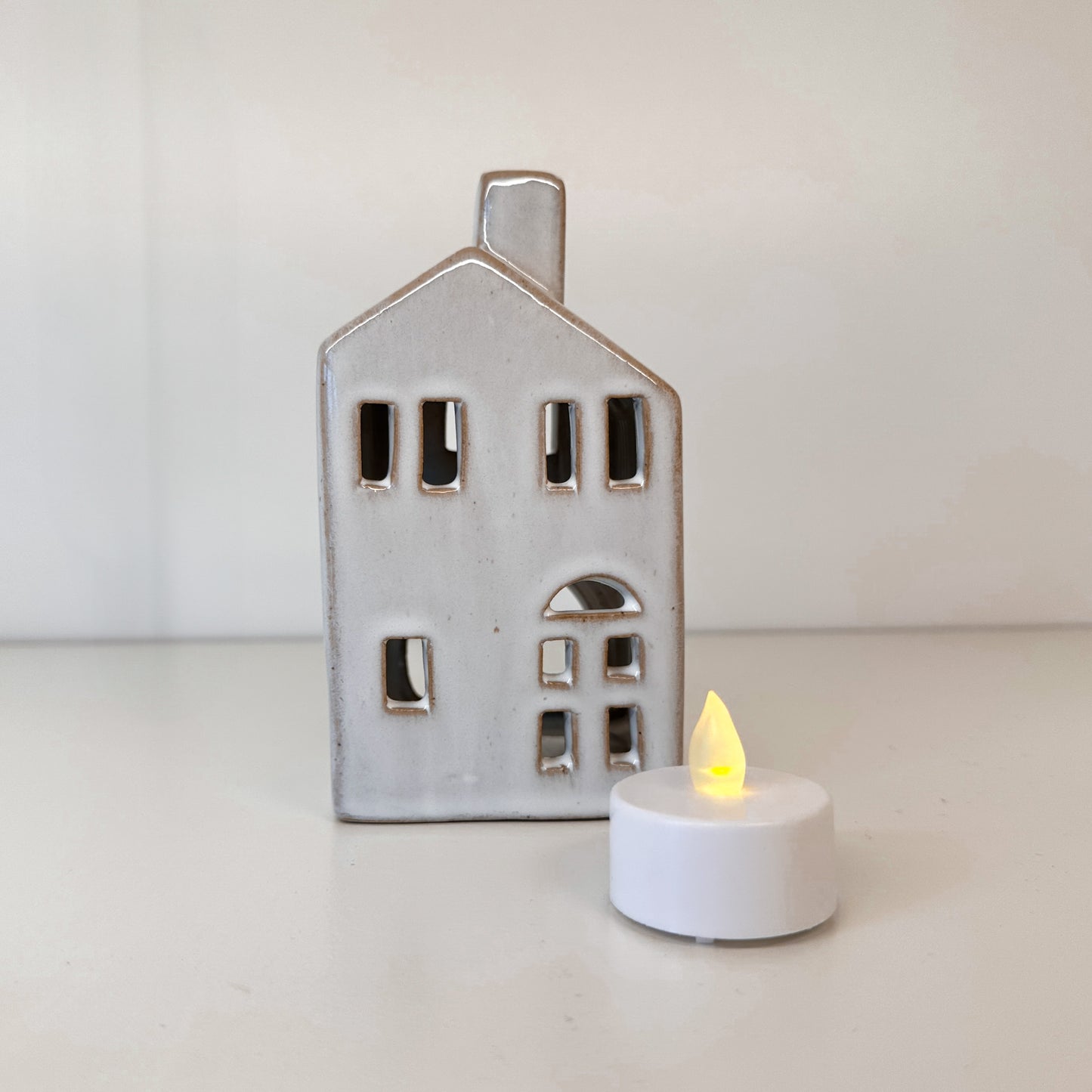 Glazed House with LED Candle