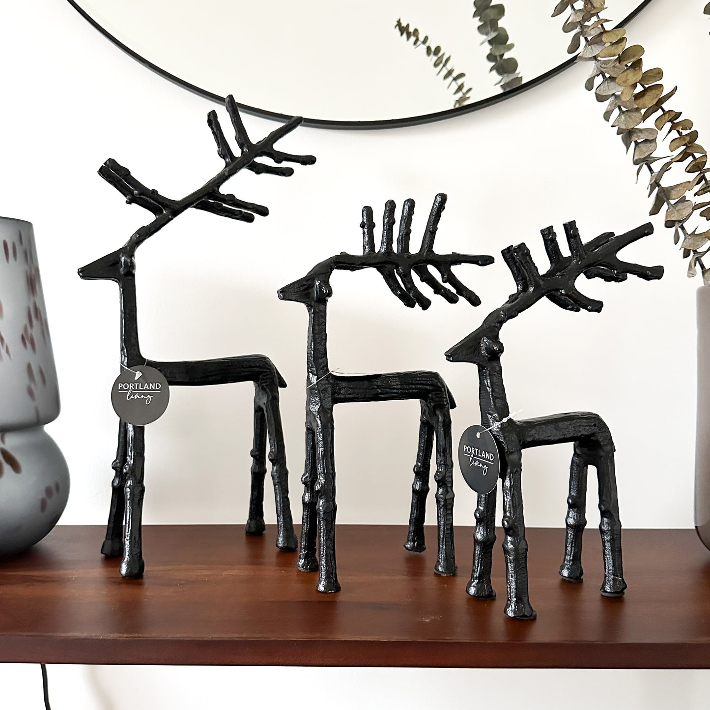 Black Aluminium Reindeer