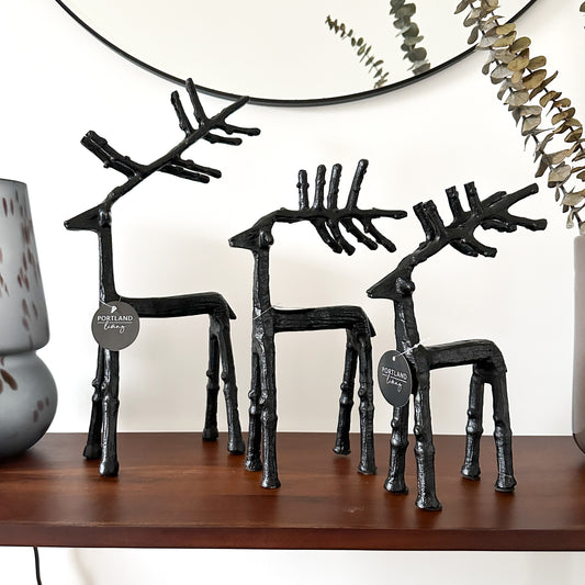 Black Aluminium Reindeer