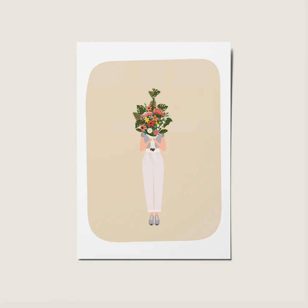 Floral Bouquet Illustrated Card