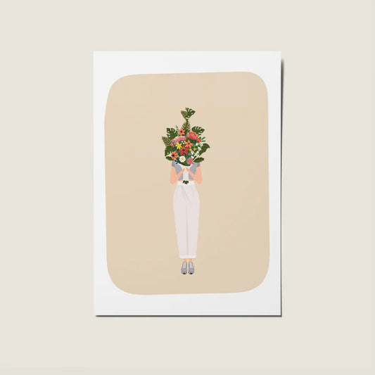 Floral Bouquet Illustrated Card