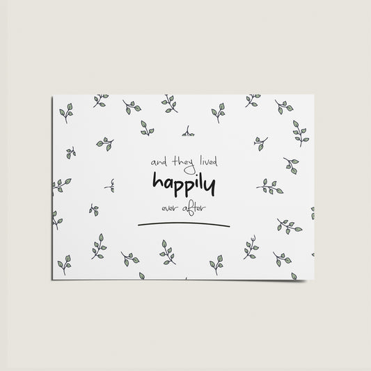 Happily Ever After Wedding Day Newly Weds Card