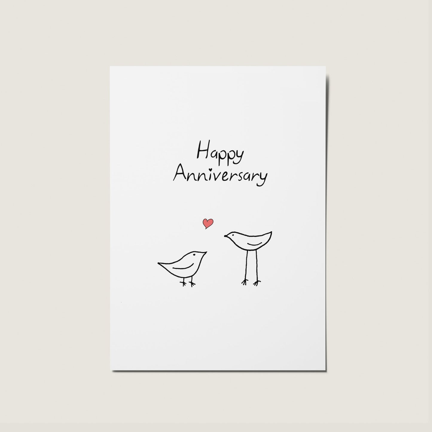 Happy Anniversary Love Birds Card