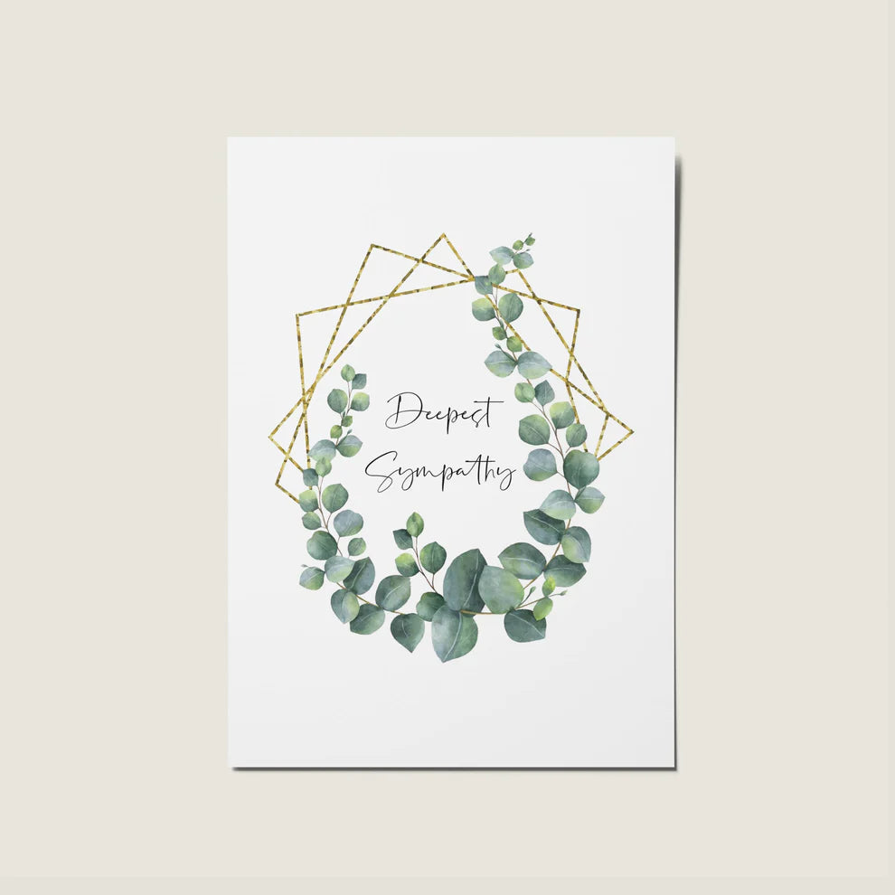 Eucalyptus Deepest Sympathy I'm Sorry Card